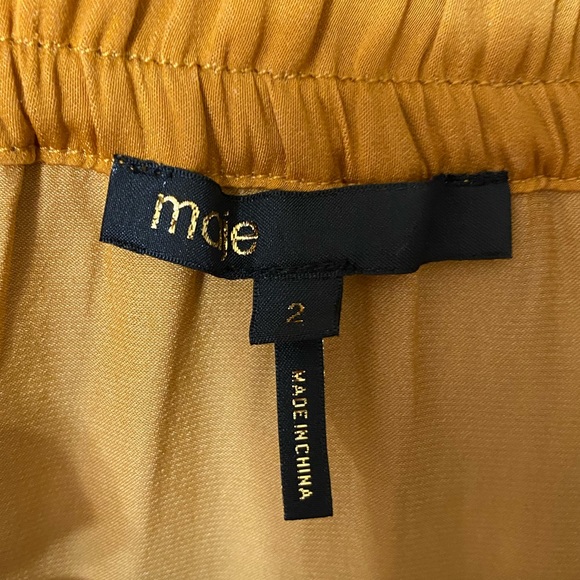 Maje Rouge Shirred Drawstring Midi Dress - Picture 5 of 5